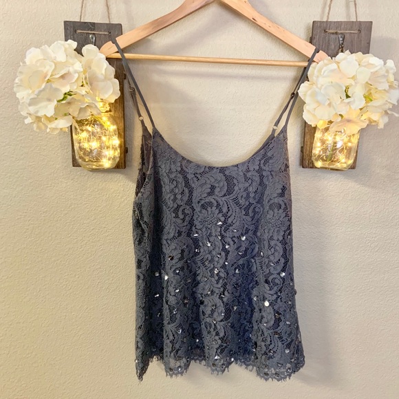 BKE Tops - ✨HP✨Beautiful BKE Gray Jeweled Tank